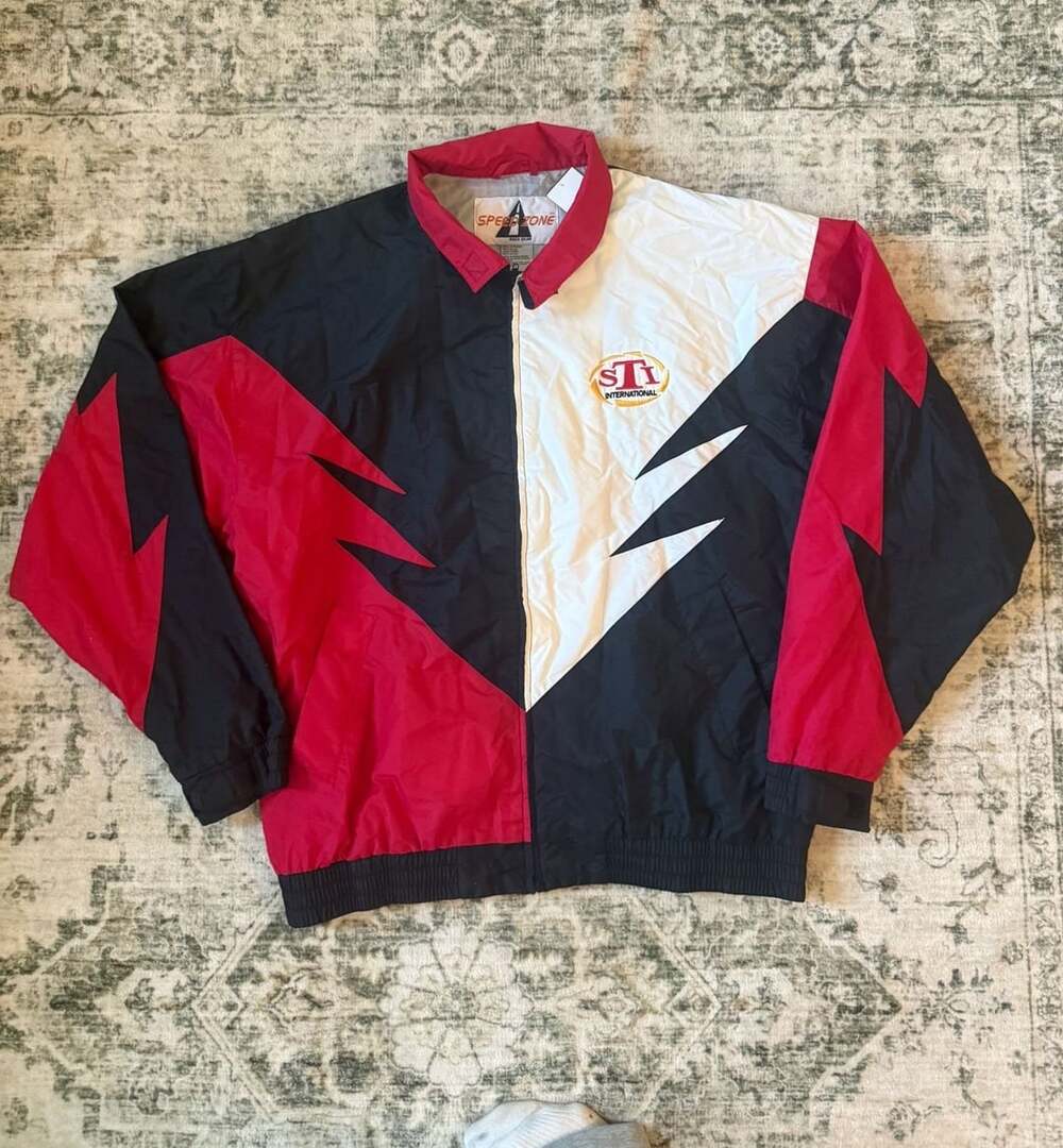 Speed Zone Race Gear STI International Jacket Size L Black Red White